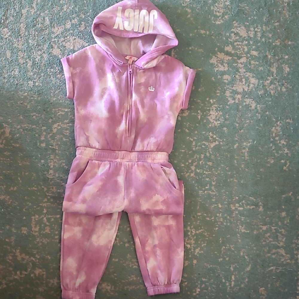 Juicy Couture Kids Lavender Tie-Dye Romper